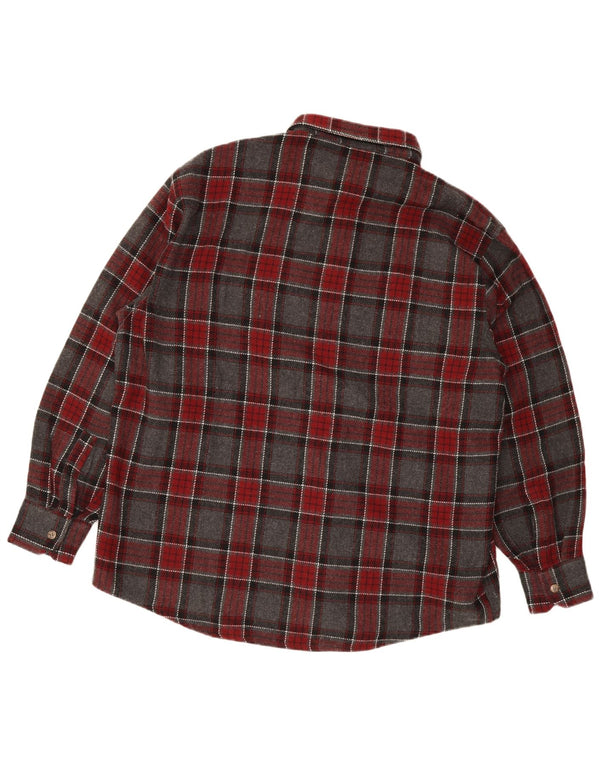 Camicia in flanella da uomo del progetto europeo 2XL Acrilico a quadri grigi
