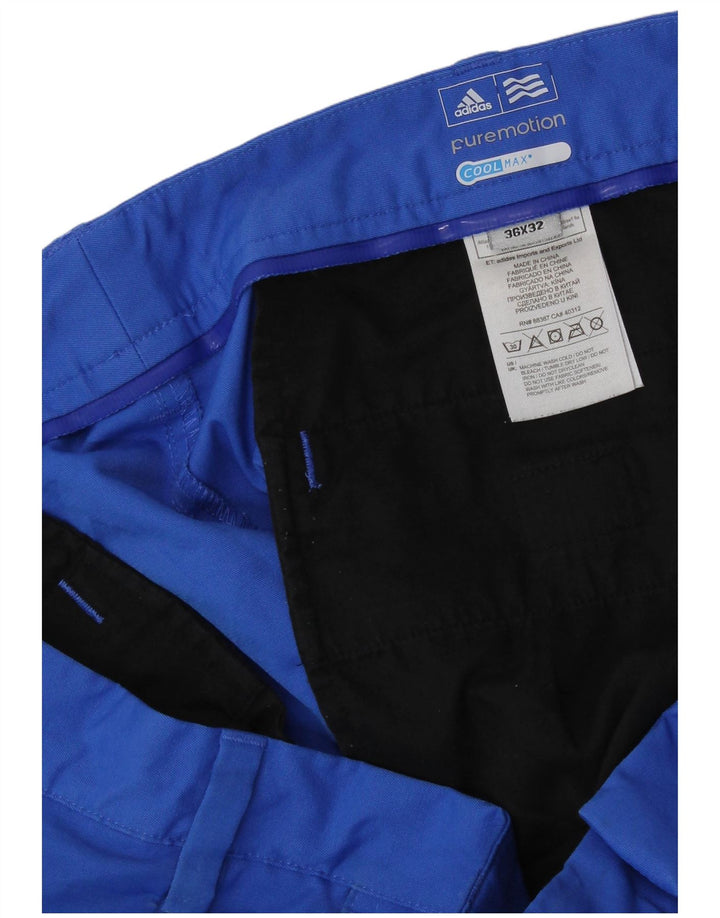 Pantaloni chino dritti da uomo ADIDAS W36 L32 poliestere blu