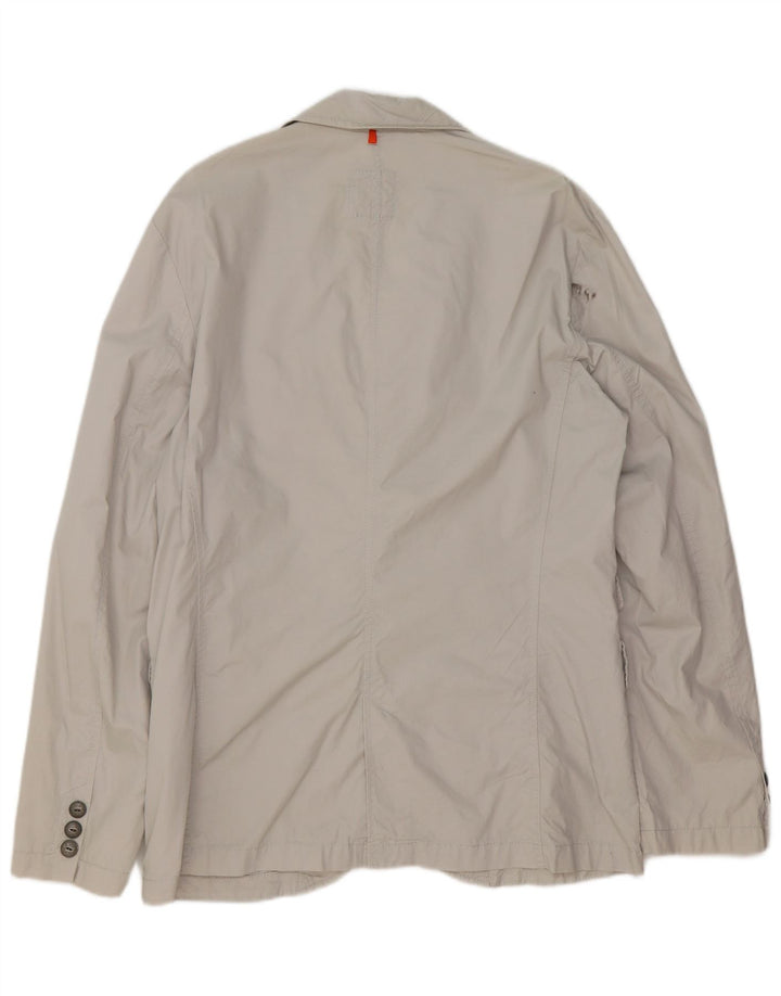 Giacca blazer da uomo a 2 bottoni Hugo Boss UK 52 XL cotone grigio