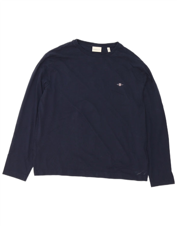 Gant Top da uomo a maniche lunghe XL in cotone blu navy