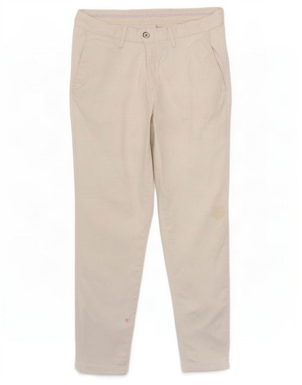 Pantaloni chino slim fit da donna Massimo Dutti EU 38 Small W30 L26 Bianco