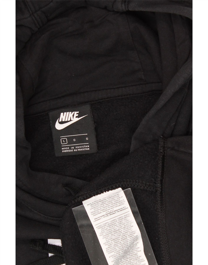 NIKE Mens Graphic Hoodie Jumper Large Black Cotton Vintage Nike and Second-Hand Nike from Messina Hembry 