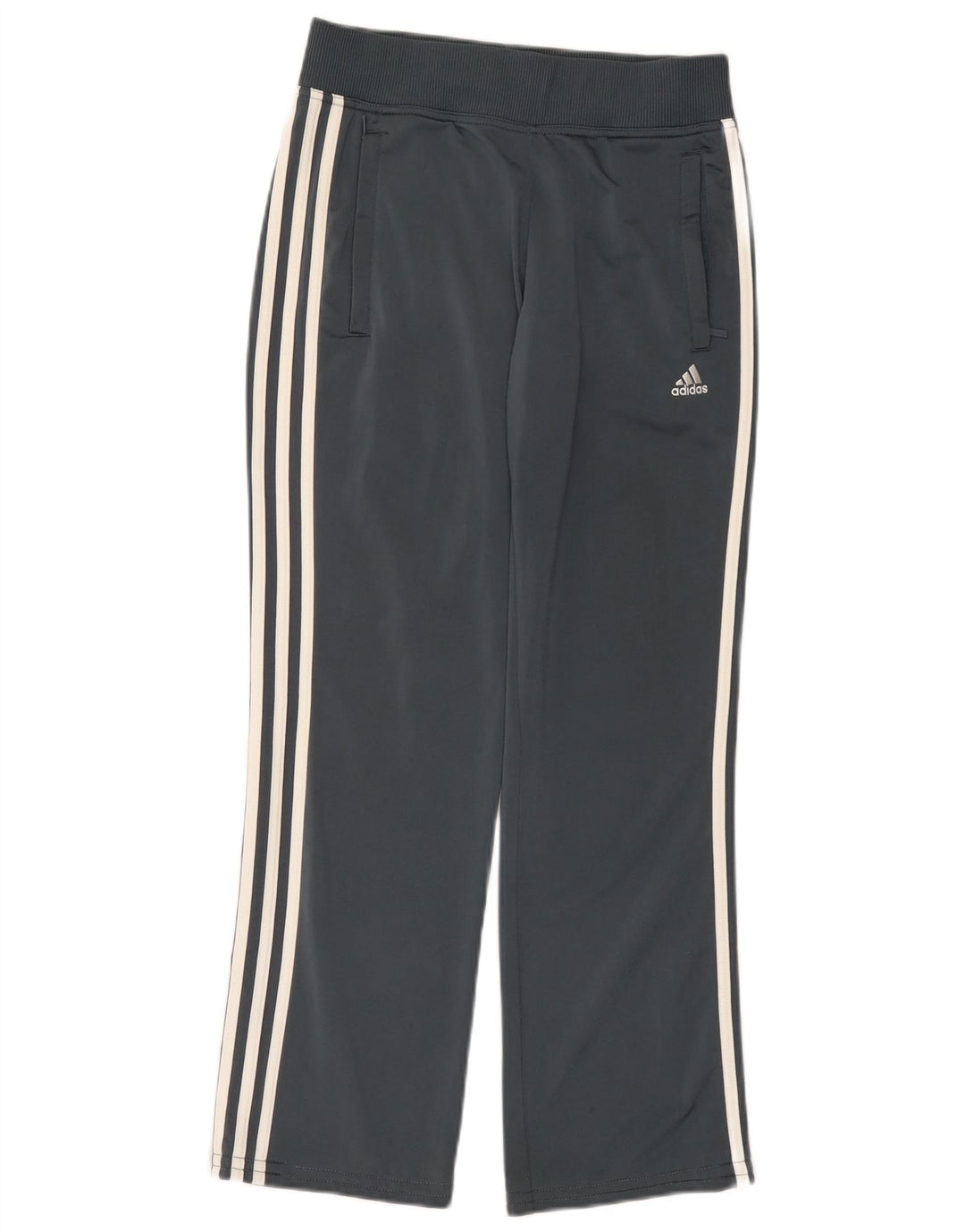 Pantaloni della tuta da donna Adidas UK 10 Small Grigio Poliestere