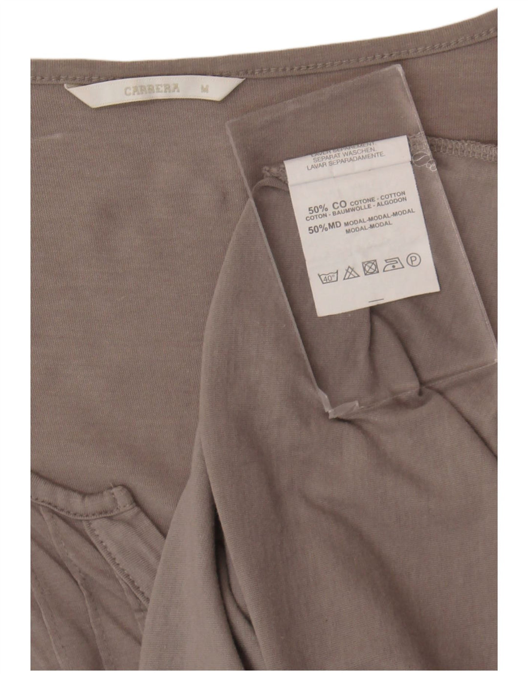 Maglia da donna Carrera a maniche lunghe UK 12 Cotone grigio medio