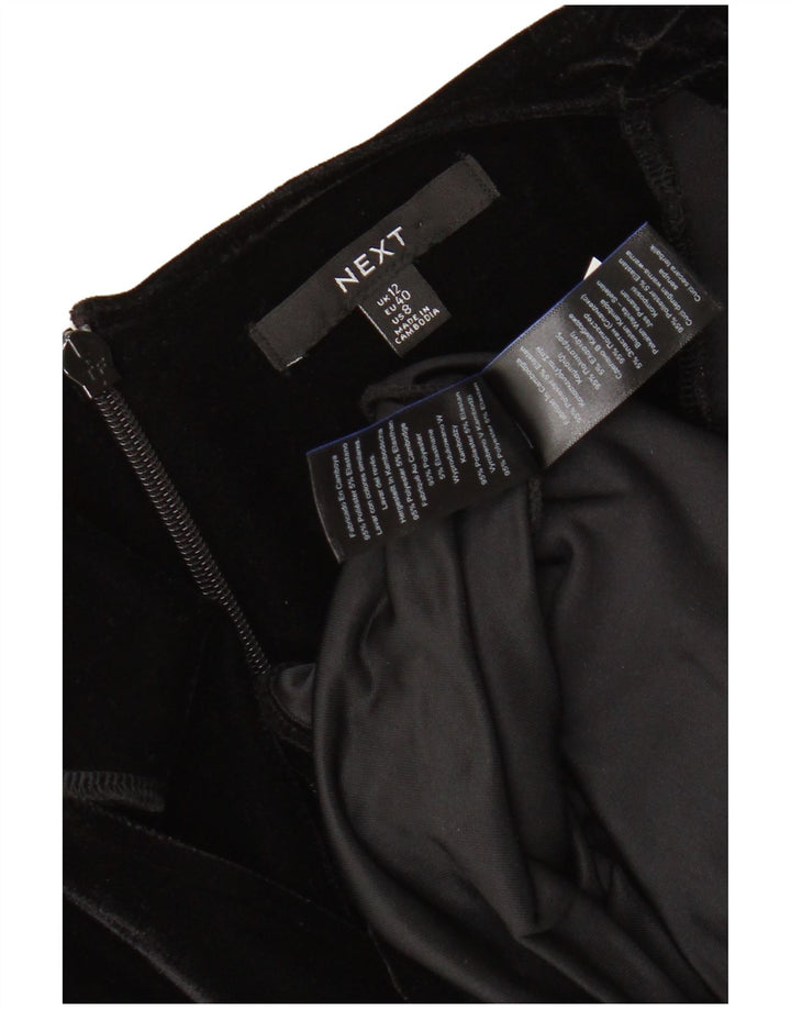 SUCCESSIVO Abito aderente a maniche lunghe in velluto da donna UK 12 Poliestere nero medio