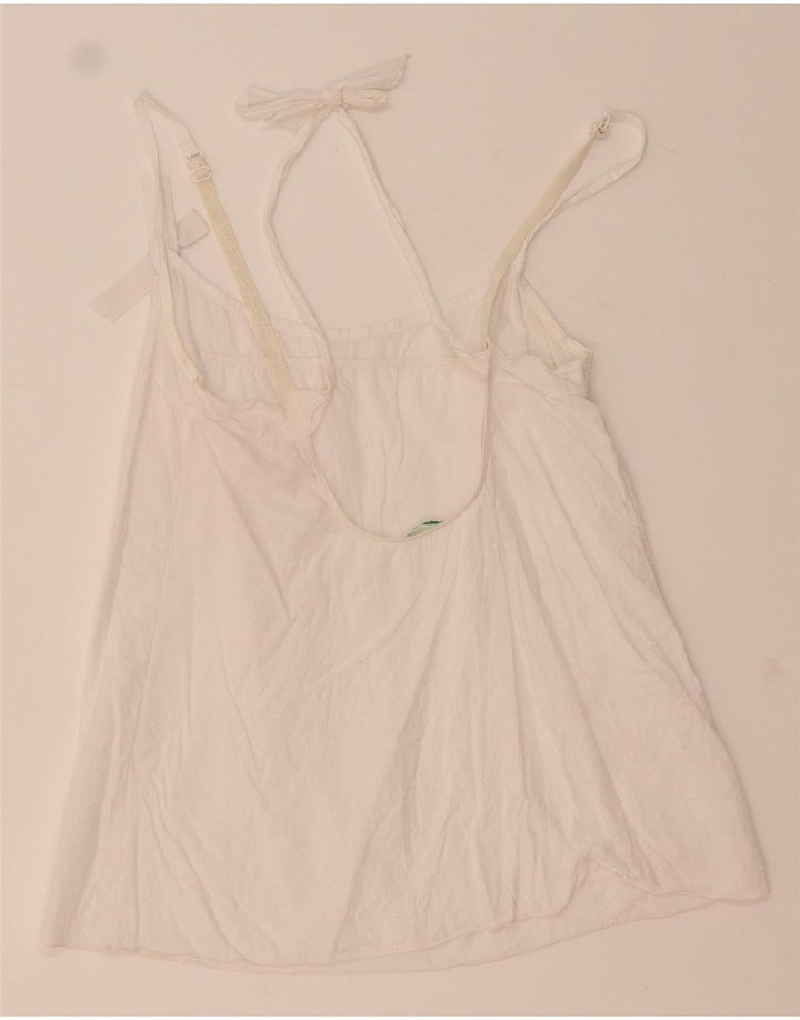 Canotta corta da donna Benetton UK 4 XS bianca