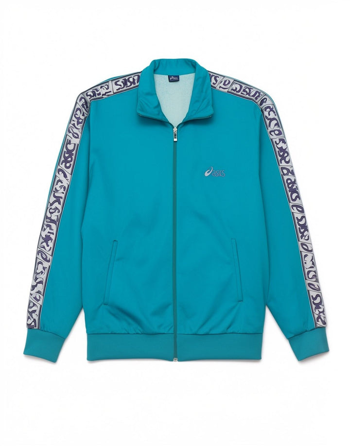 Giacca sportiva da uomo Asics Graphic, grande, blu, in poliammide