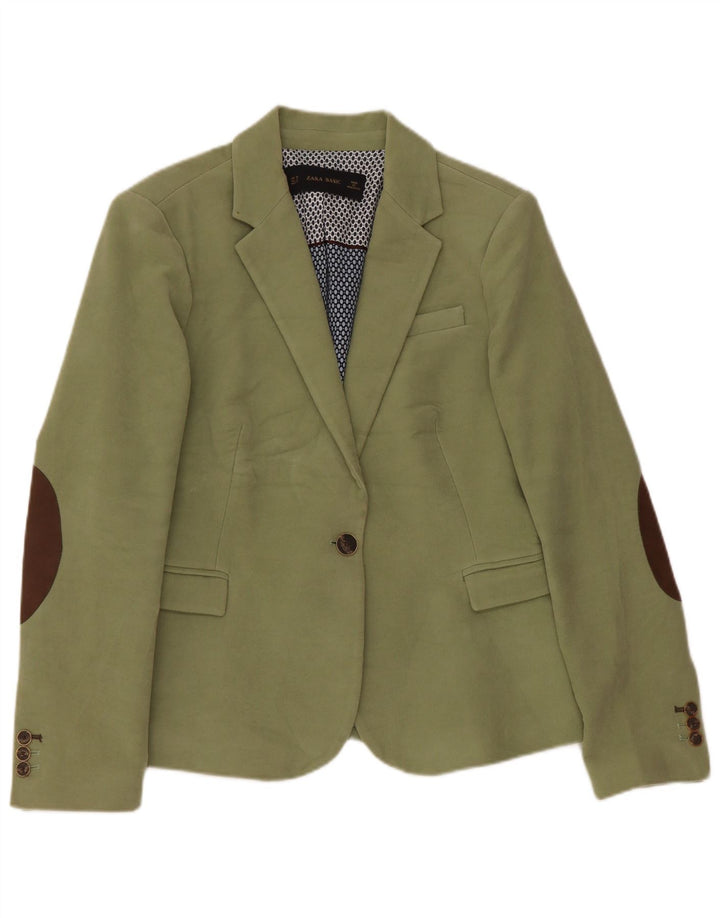 Giacca blazer da donna a 1 bottone Zara UK 18 XL cotone verde