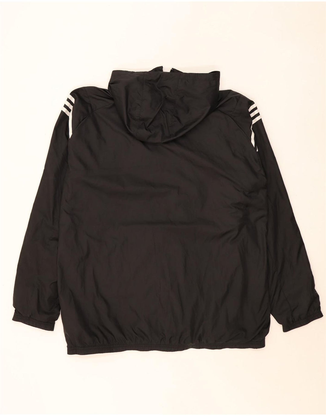 Giacca antipioggia con cappuccio da uomo Adidas UK 42 XL poliestere nero