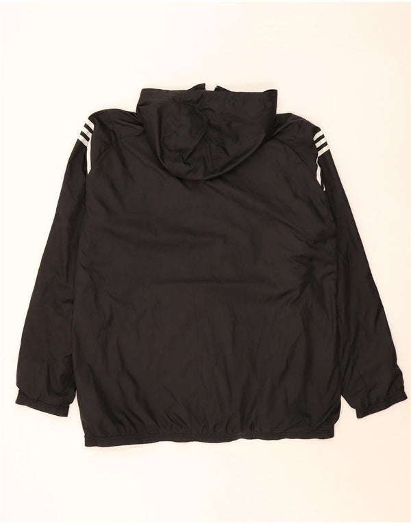 Giacca antipioggia con cappuccio da uomo Adidas UK 42 XL poliestere nero