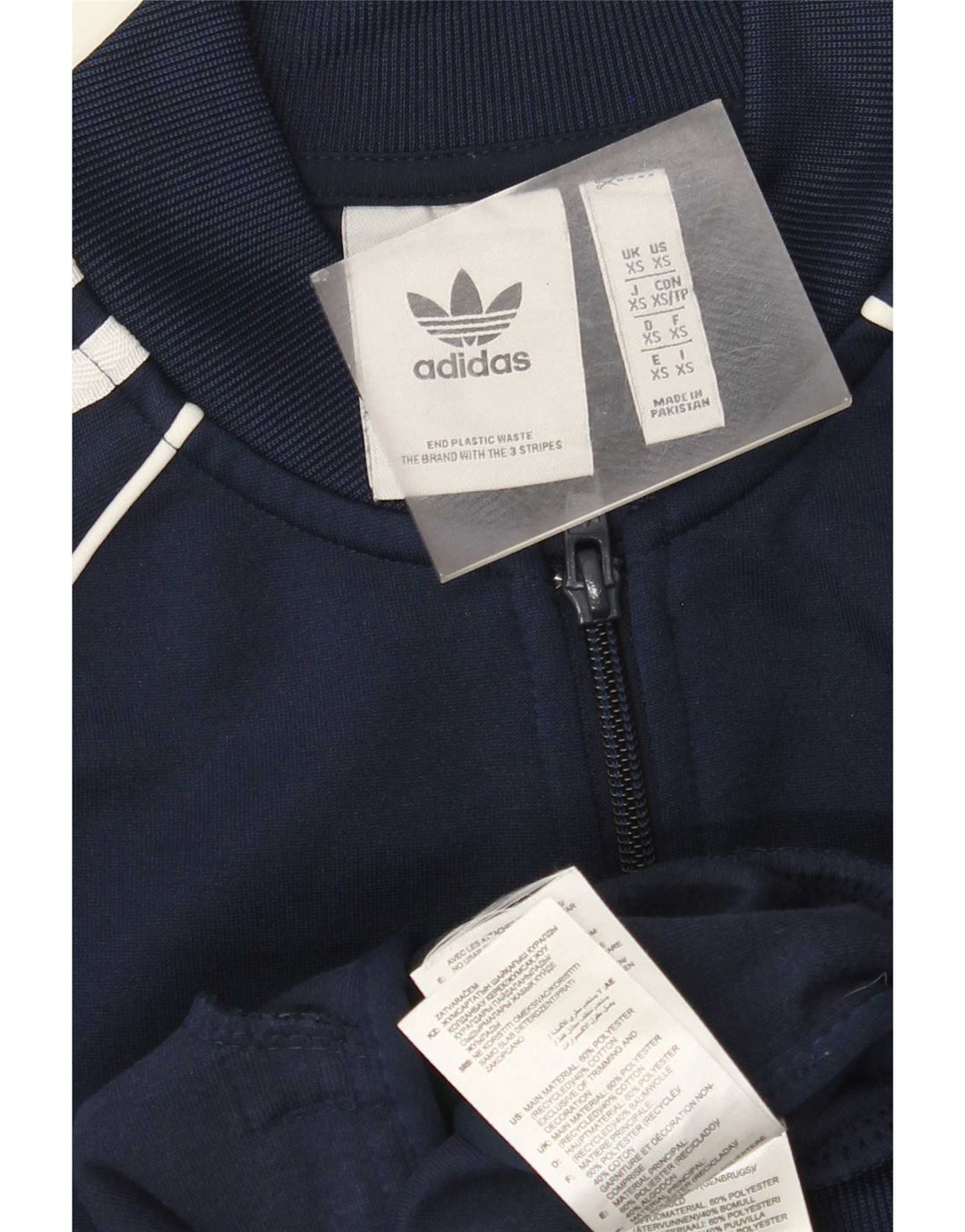 Giacca da ginnastica da uomo Adidas XS in poliestere blu navy