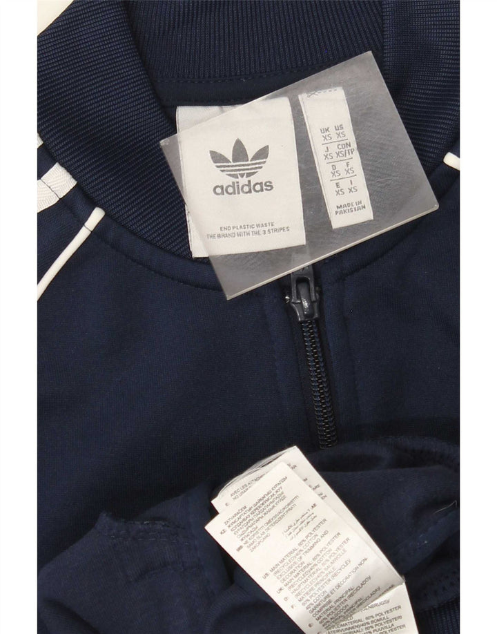 Giacca da ginnastica da uomo Adidas XS in poliestere blu navy