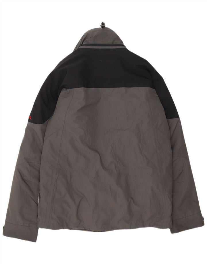 Giacca a vento con cappuccio da uomo MC Kinley UK 38 Blocco colore grigio medio