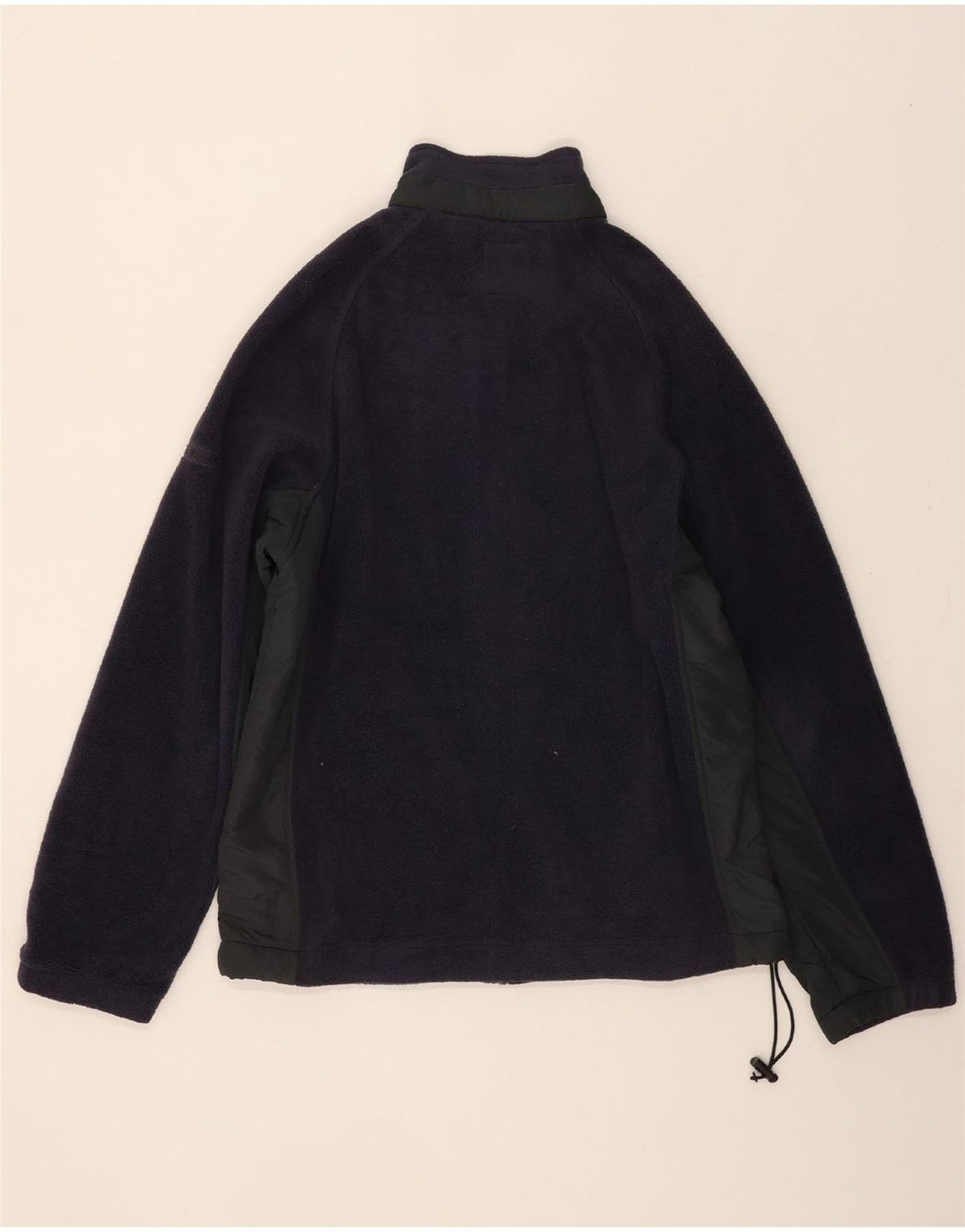 CHAPS Mens Fleece Jacket UK 38 Medium Navy Blue Colourblock Polyester Vintage Chaps and Second-Hand Chaps from Messina Hembry 
