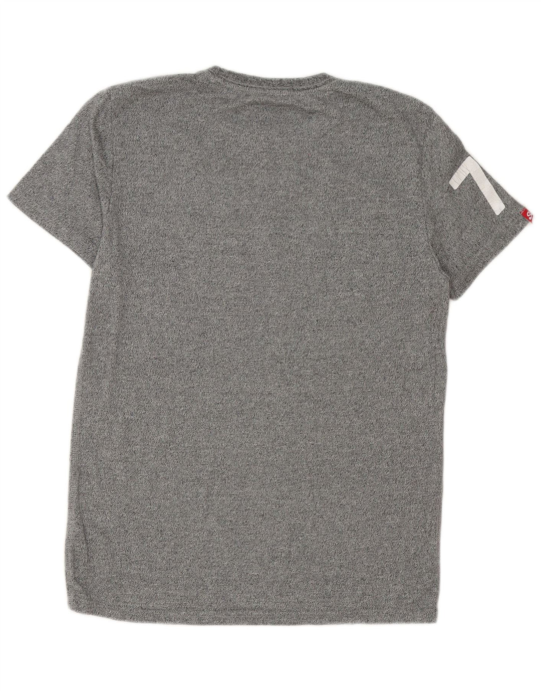 T-shirt grafica da uomo Superdry Top grande in cotone grigio