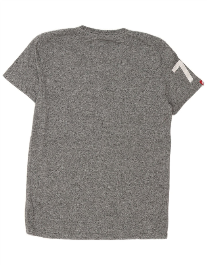 T-shirt grafica da uomo Superdry Top grande in cotone grigio