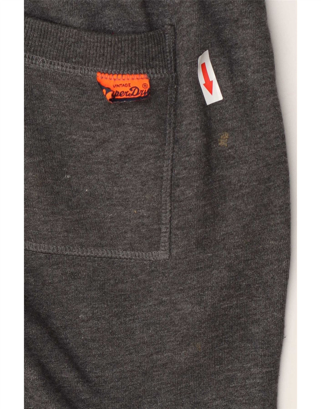 Pantaloncini sportivi grafici da uomo Superdry piccoli in cotone grigio