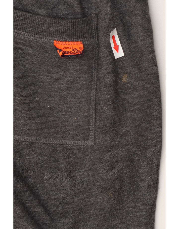 Pantaloncini sportivi grafici da uomo Superdry piccoli in cotone grigio
