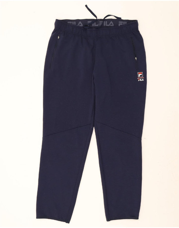 FILA Mens Tracksuit Trousers Large  Navy Blue Polyester Vintage Fila and Second-Hand Fila from Messina Hembry 