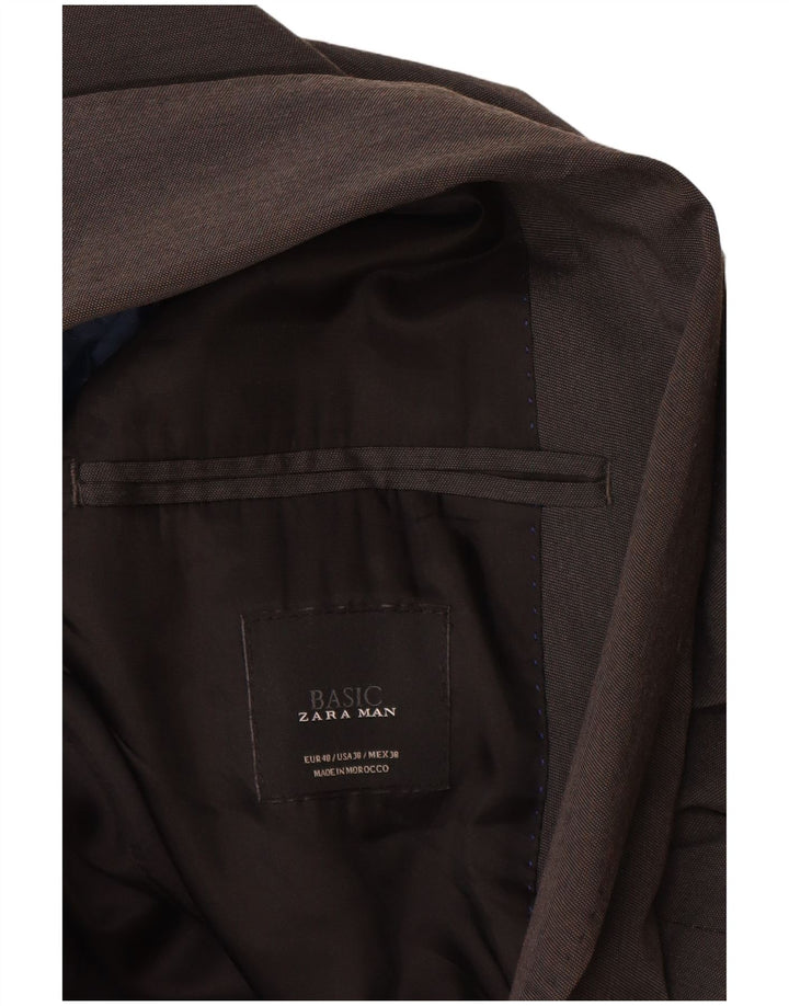Giacca blazer a 2 bottoni da uomo Zara EU 48 Grigio medio
