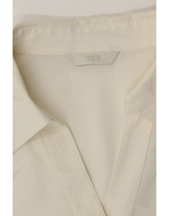 Camicia a maniche corte da donna Marks & Spencer UK 18 XL bianco sporco