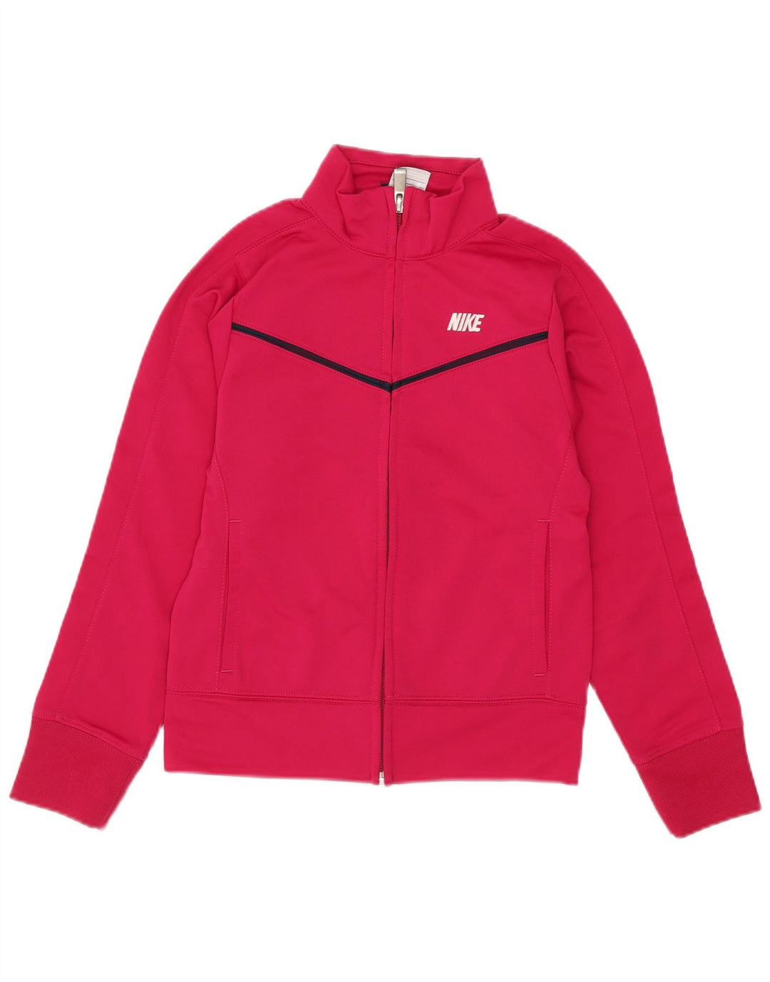 Giacca superiore della tuta da ragazza Nike 8-9 anni piccola rosa in poliestere