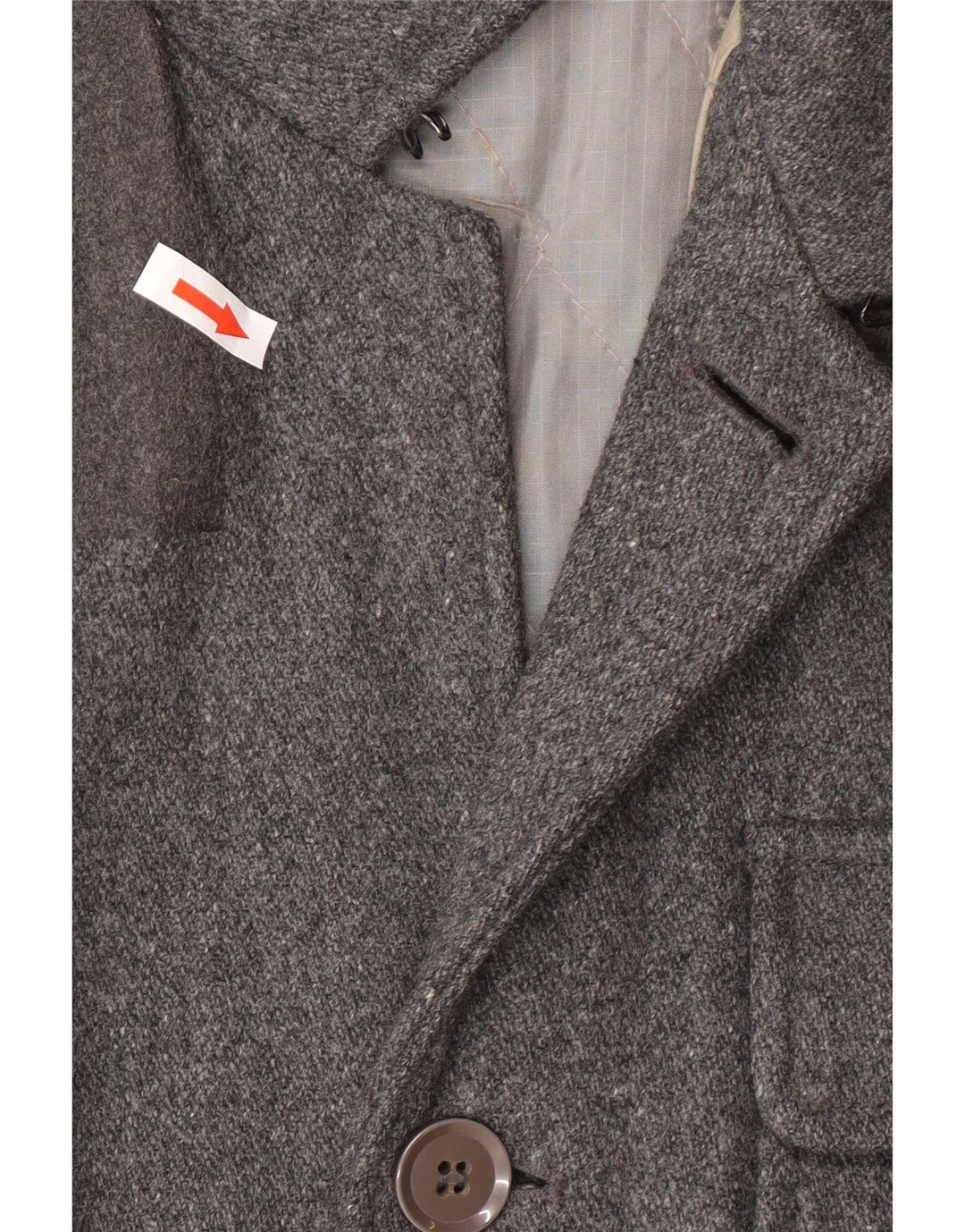 Cappotto giacca a vento a 3 bottoni da uomo Levi's UK 38 Lana grigio medio