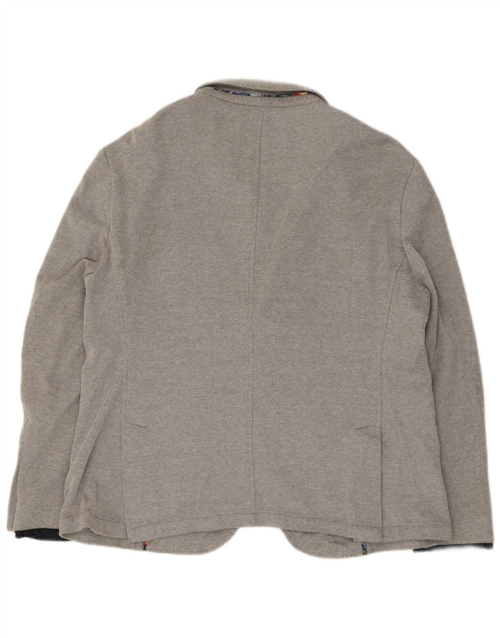 Giacca blazer da uomo a 2 bottoni Zara EU 56 XL poliestere grigio