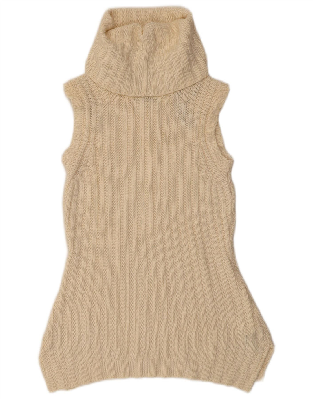 Massimo Dutti Maglione da donna senza maniche con collo alto UK 12 Beige medio