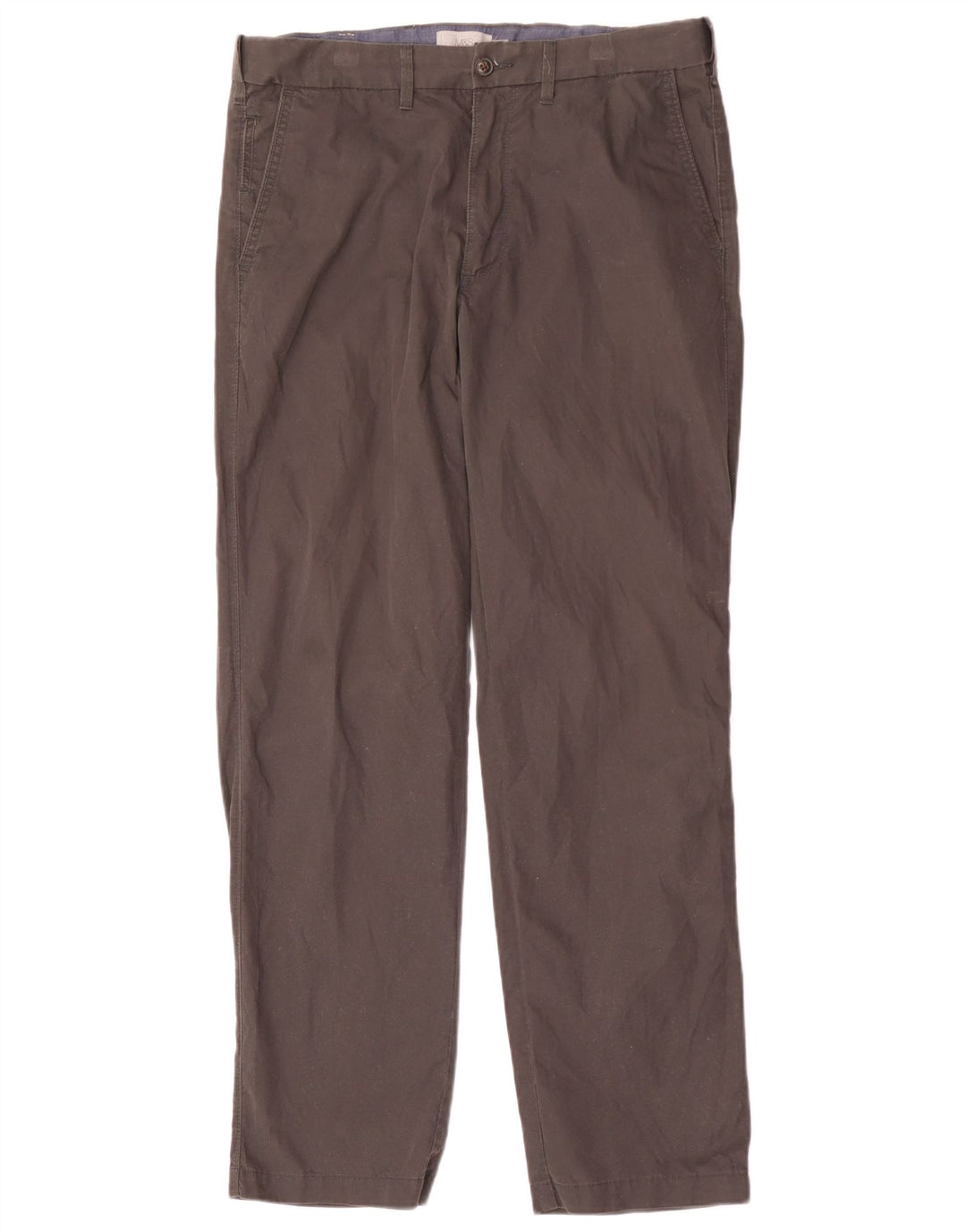 Pantaloni chino vestibilità regolare da uomo Marks & Spencer W34 L31 cotone grigio