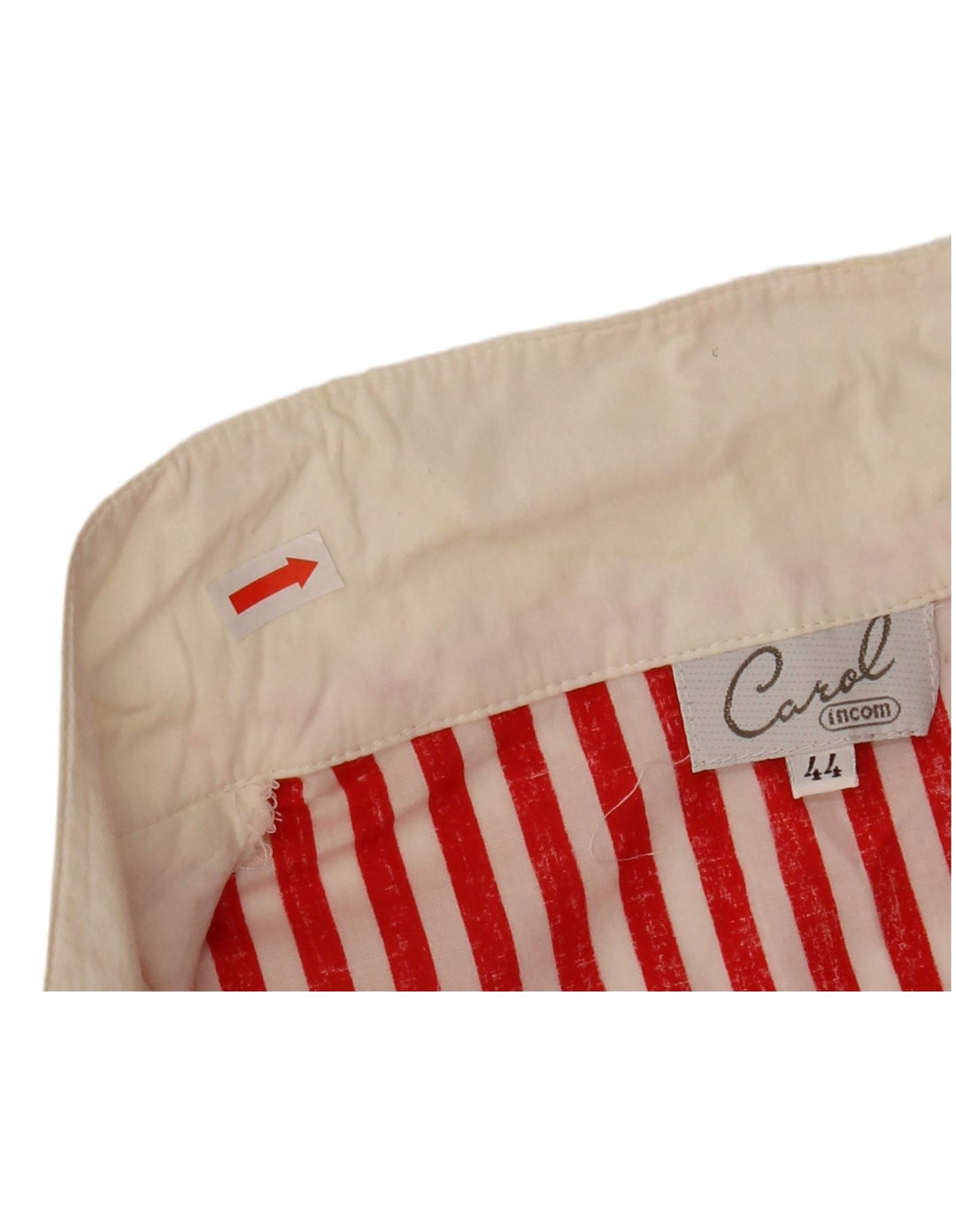 Abito chemisier senza maniche da donna Incom IT 44 rosso medio a righe