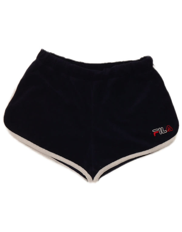 Pantaloncini sportivi Fila da donna piccoli in cotone blu navy