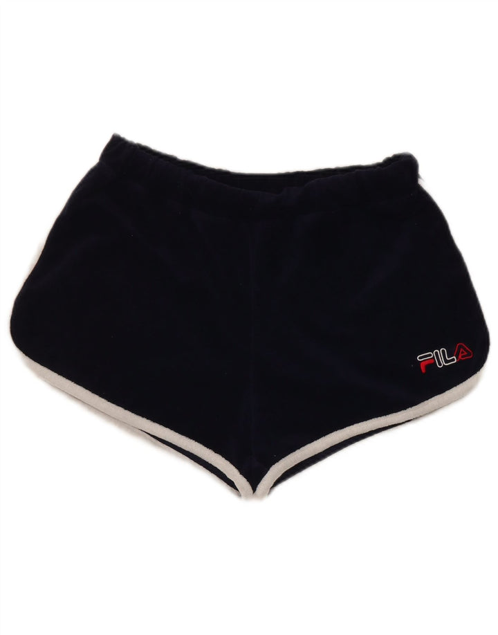 Pantaloncini sportivi Fila da donna piccoli in cotone blu navy