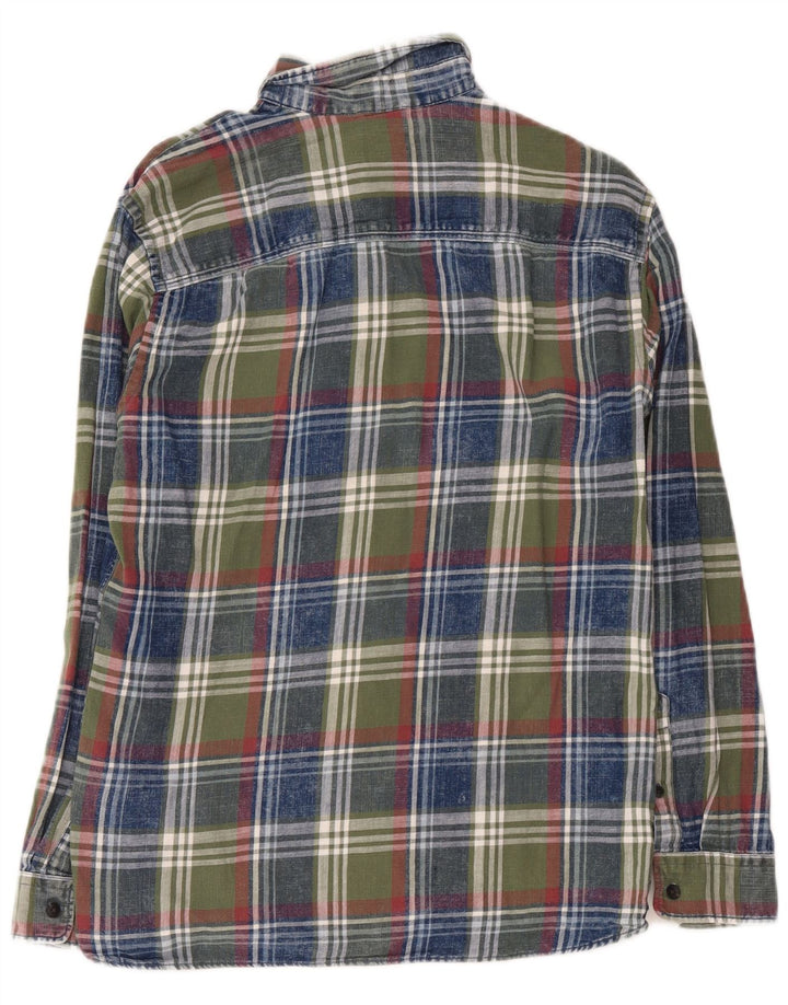 Camicia da uomo in flanella Jack & Jones in cotone a quadri verde medio