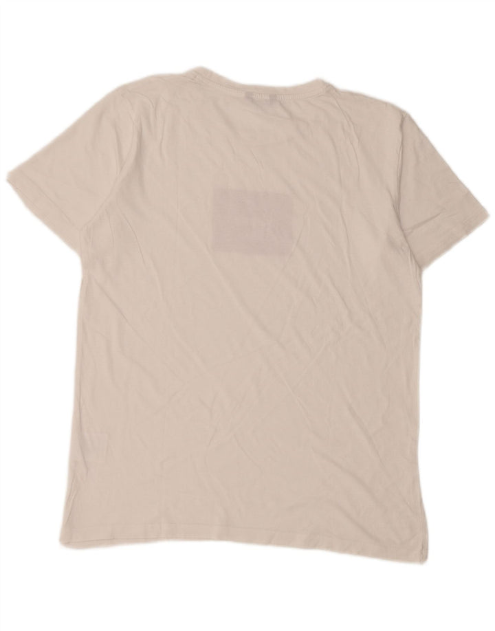 T-shirt grafica da uomo Carrera Top in cotone bianco medio