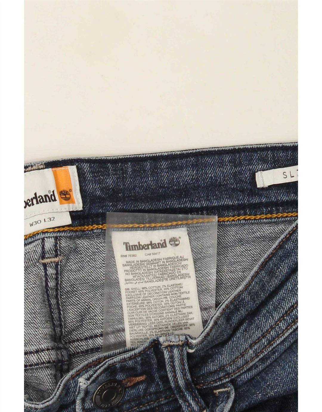 Jeans slim da donna Timberland W30 L32 cotone blu