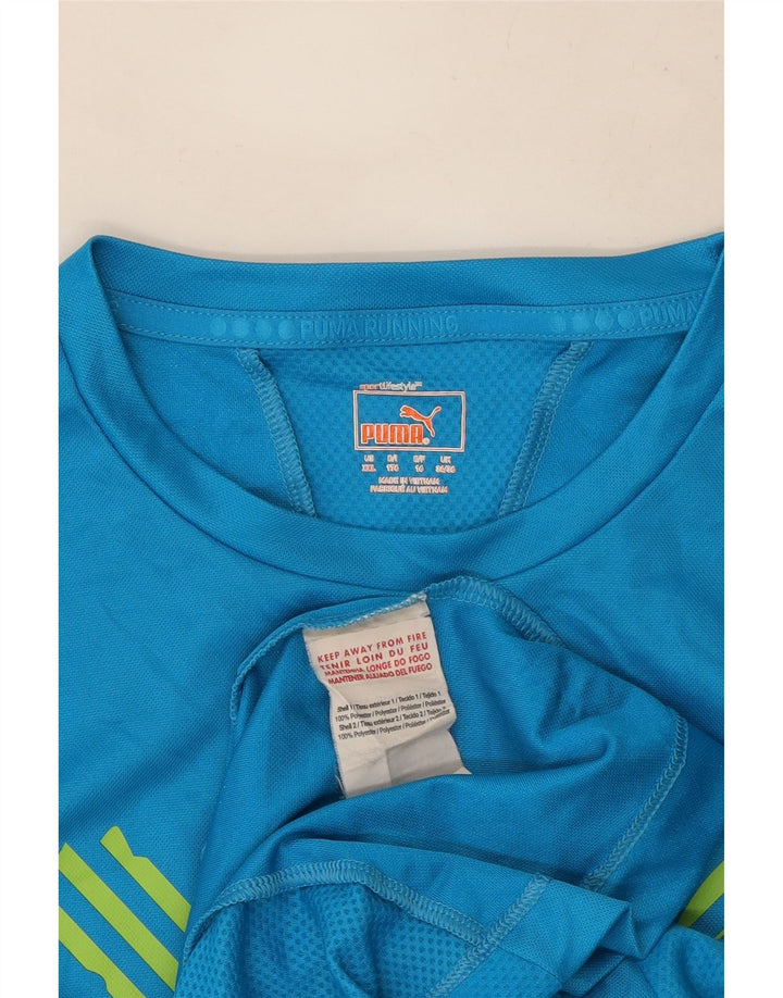 Maglietta grafica Puma da ragazzo, 15-16 anni, in poliestere blu
