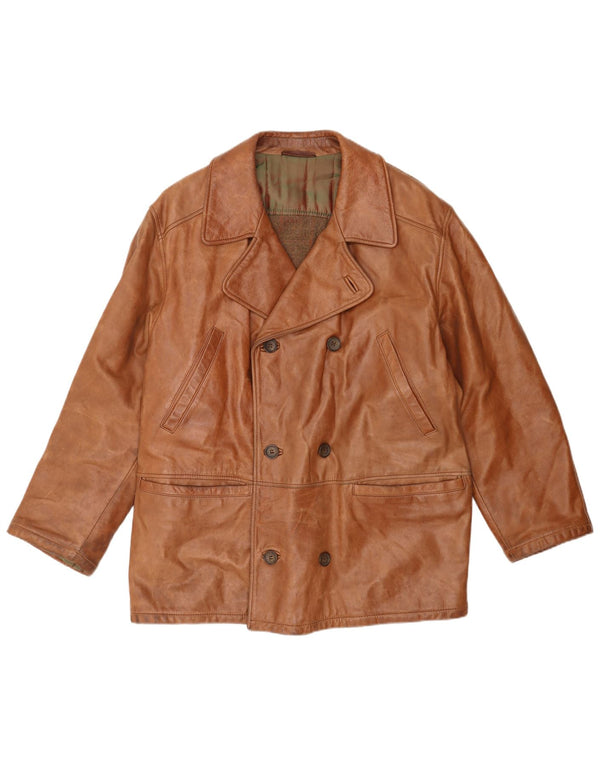Giacca in Pelle Doppio Petto Uomo La Matta IT 52 XL Marrone
