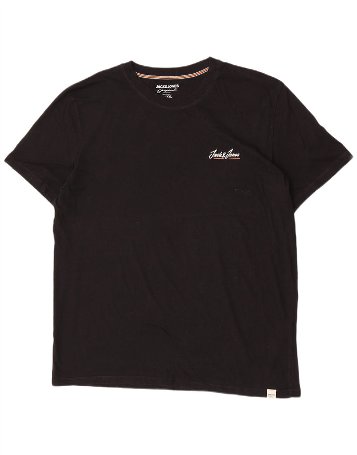 T-shirt da uomo Jack & Jones Top 2XL cotone nero
