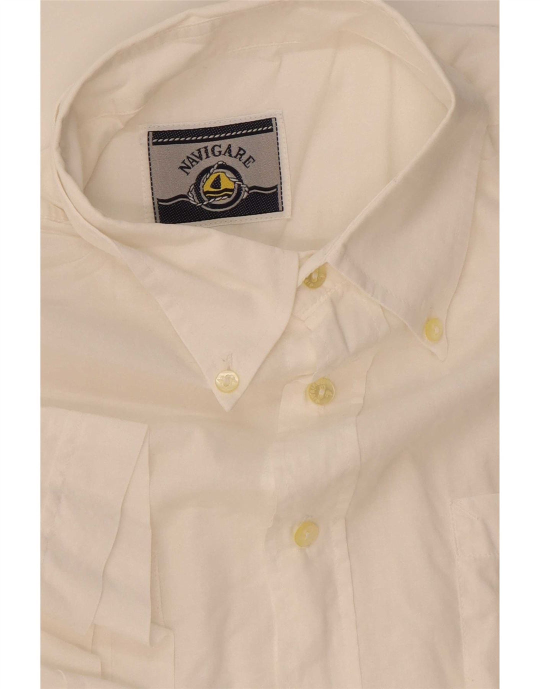 Camicia a maniche corte da uomo Navigare Large bianca