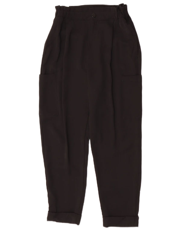 Pantaloni cargo larghi a vita alta da donna Zara EU 36 XS W26 L25 neri