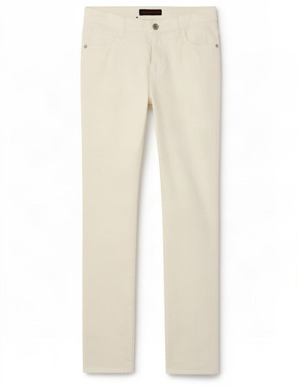 Pantaloni Casual Slim Donna Trussardi W26 L31 Cotone Bianco