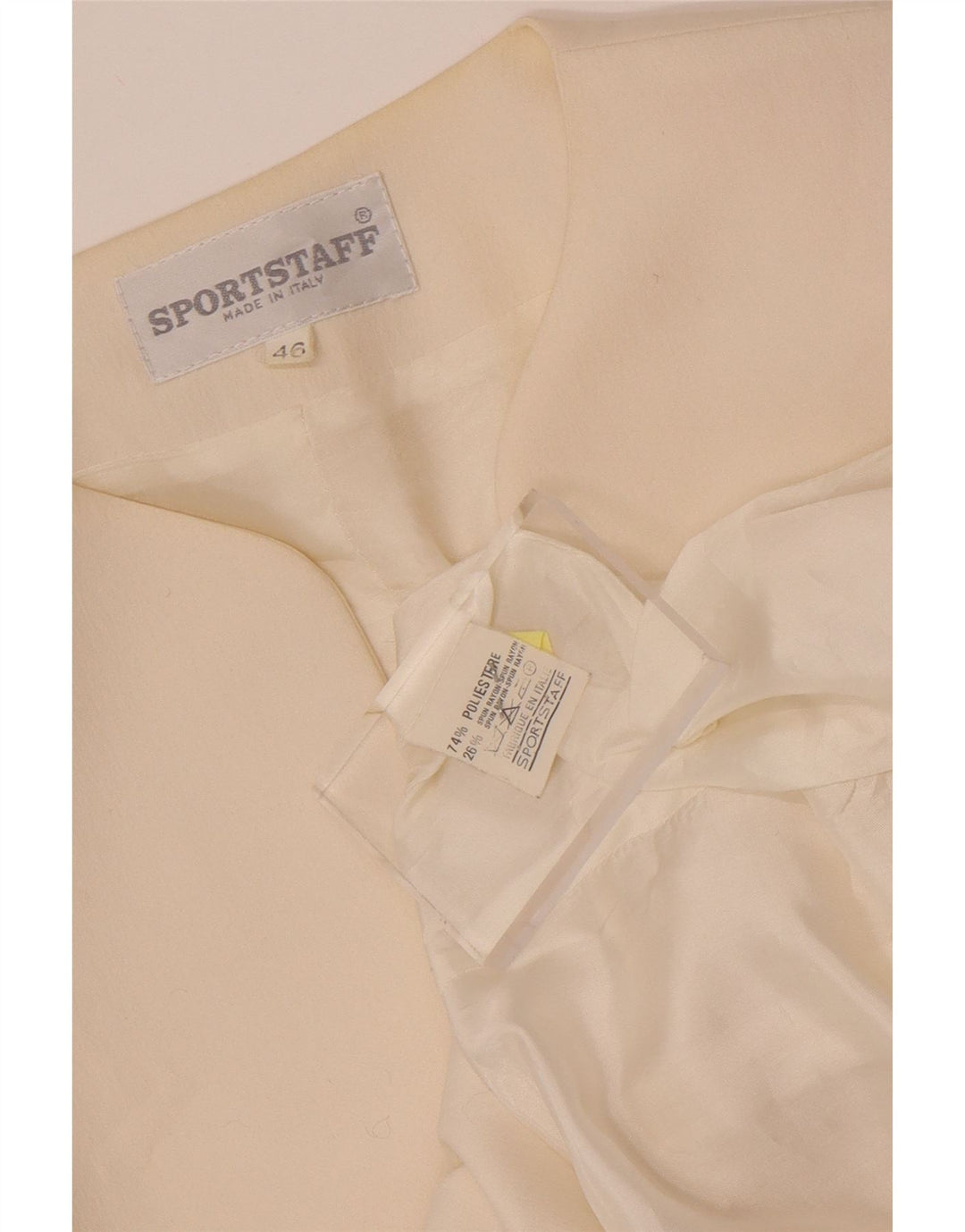 Giacca blazer da donna Sportstaff IT 46 Large Poliestere bianco