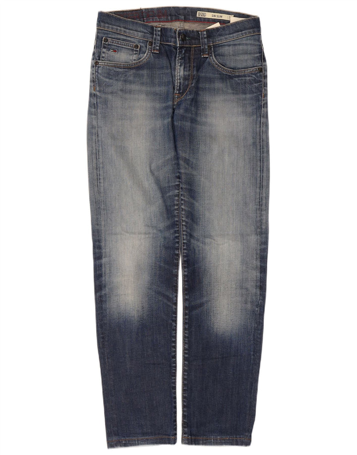 Jeans slim da uomo Tommy Hilfiger W31 L30 cotone blu