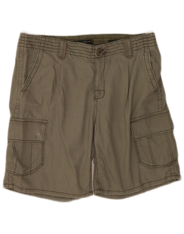 Pantaloncini cargo Shaw Fit da donna Eddie Bauer US 12 Large W34 cotone kaki