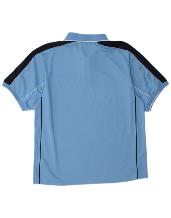 Polo da uomo Lotto UK 36/38 Small Blu Colourblock Poliestere