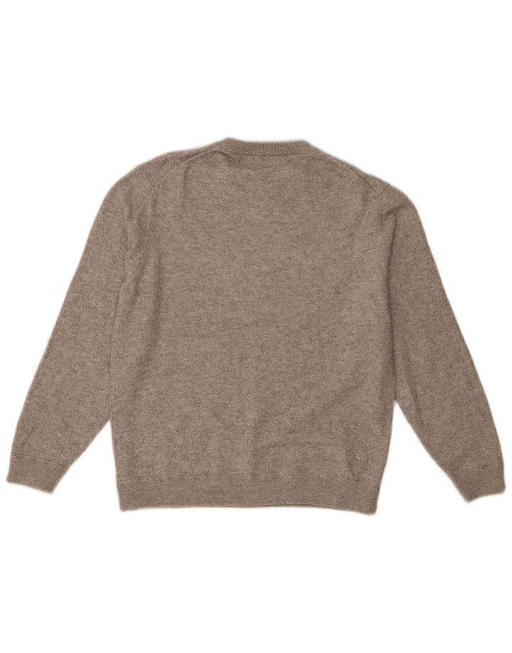 Maglione maglione girocollo da uomo Massimo Dutti 2XL lana screziata grigia