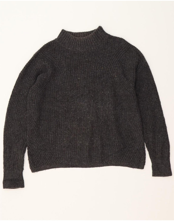 FAT FACE Womens Turtle Neck Jumper Sweater UK 12 Medium Grey Flecked Vintage Fat Face and Second-Hand Fat Face from Messina Hembry 