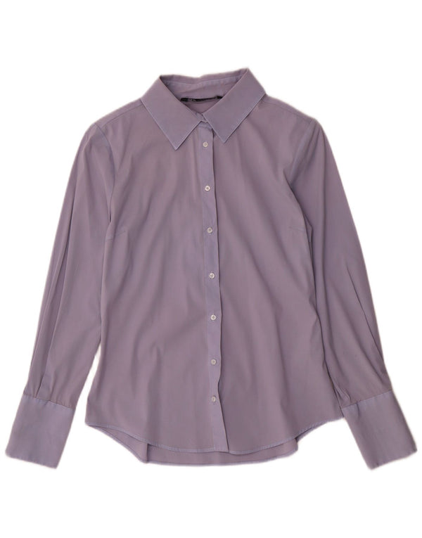 Camicia formale da donna Zara UK 12 cotone blu medio
