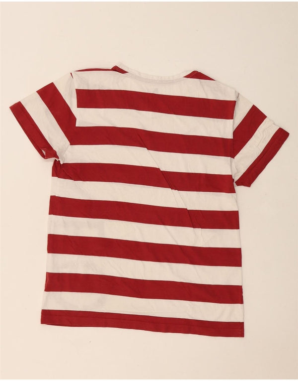 T-shirt ADIDAS da donna Neo Graphic Top UK 14 grande cotone a righe rosse